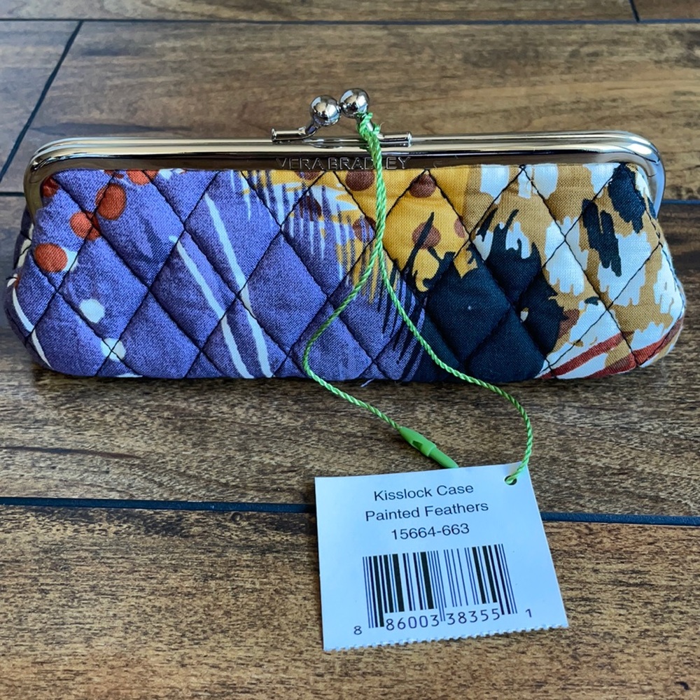 Vera Bradley Kisslock Case (Painted Feathers)